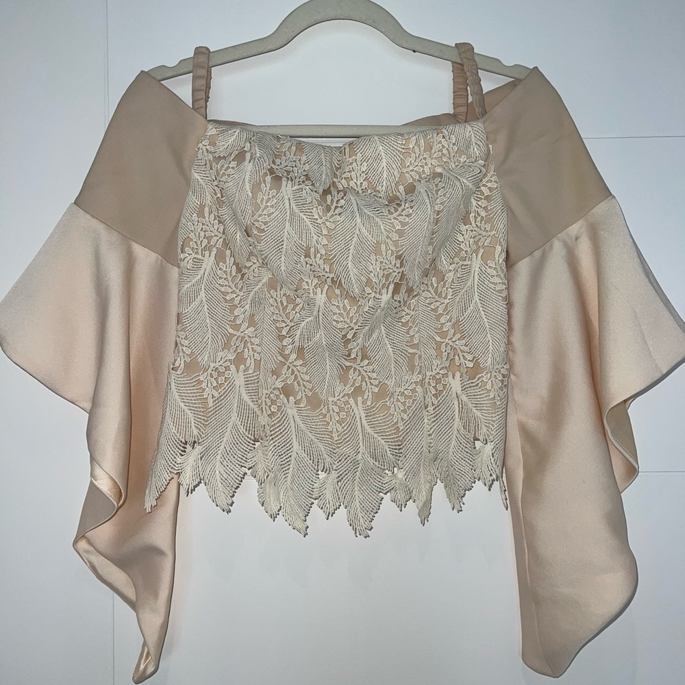 Gracia Cream Lace Overlay Blouse
